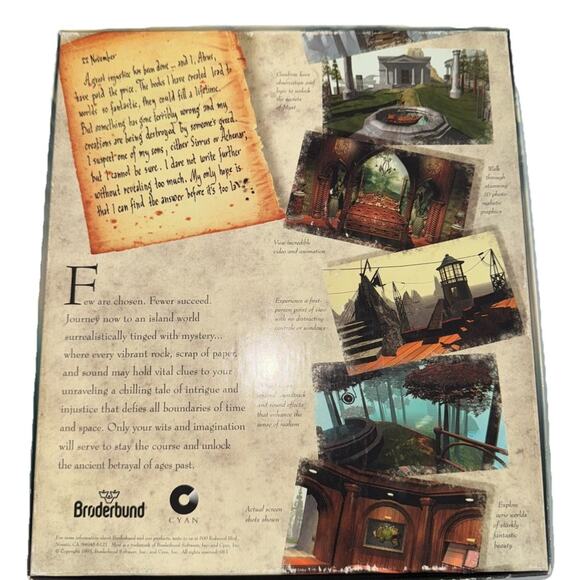MYST by Broderbund for PC/CD ROM 1996 Big Box Complete Guide Journal Hints - Picture 8 of 10